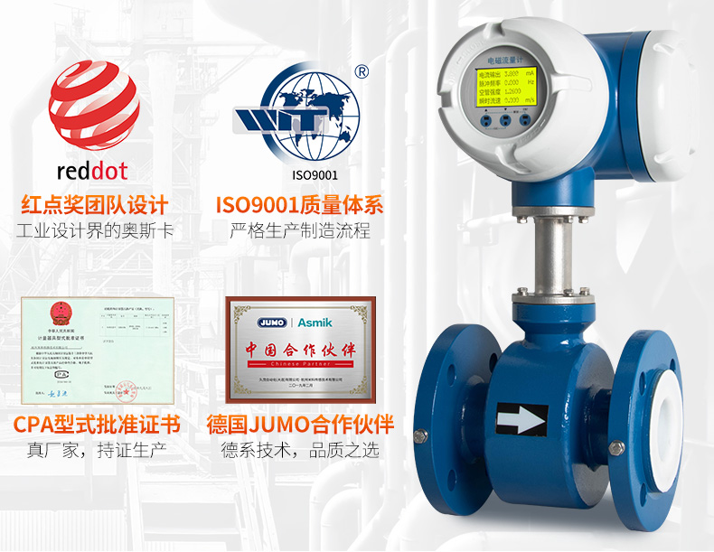 彩名堂电磁流量计荣誉资质