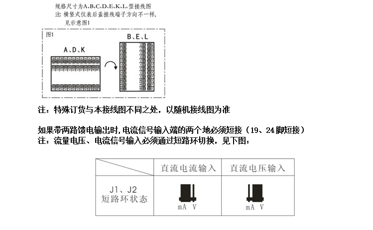 彩名堂MIK-2600流量积算仪产品接线图