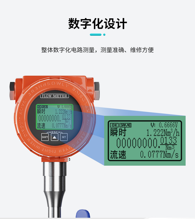 彩名堂SUP-MF热式气体质量流量计数字化设计